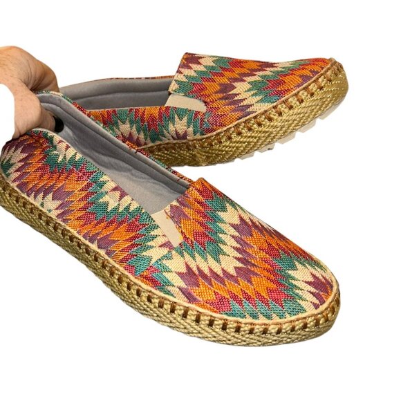 Classic Spanish Rainbow chevron Espadrilles slip on lighweight shoes 40 … - Picture 1 of 7